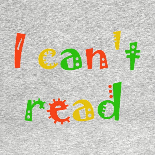 I can't read by diffrances